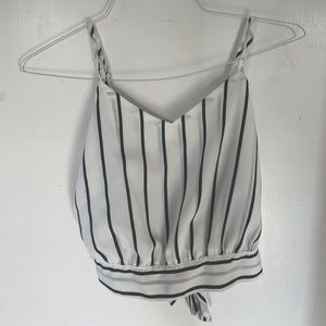 Black and White Crop Top